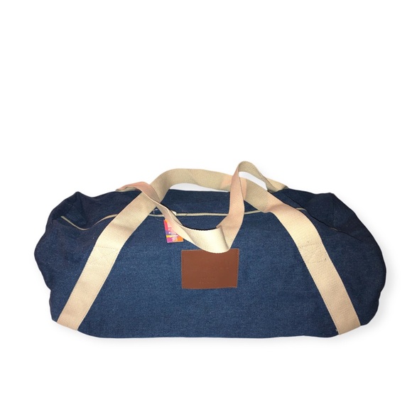 NWT- LuLaRoe Indigo denim large duffel bag - Picture 1 of 7